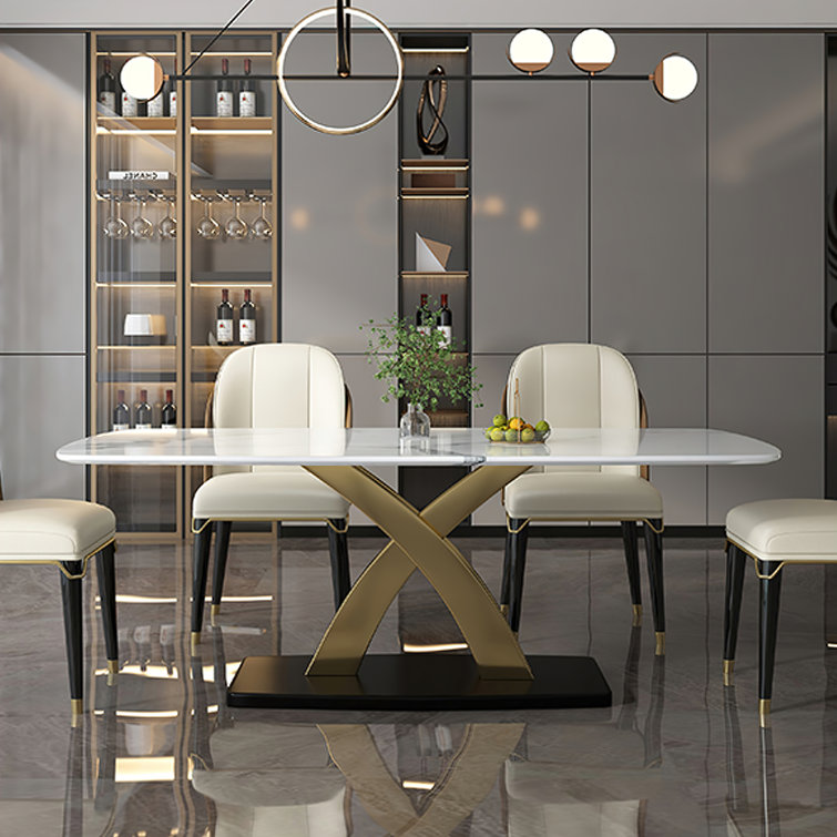 Stainless steel dining online room set